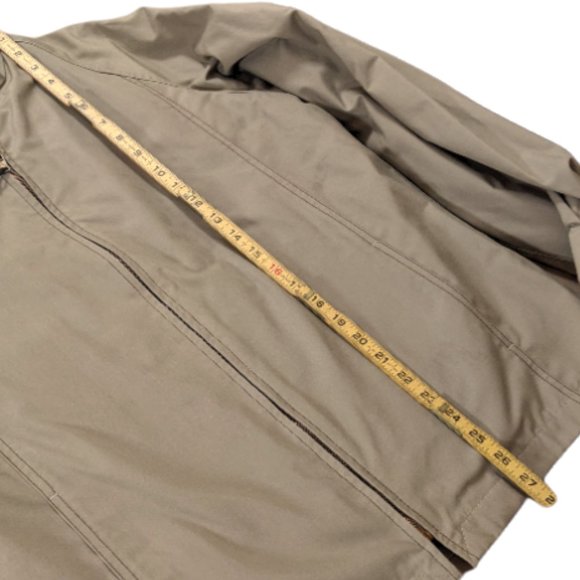 Men's Vintage London Fog Khaki Jacket with Removable Faux Fur Lining, Full Zip - Picture 14 of 14